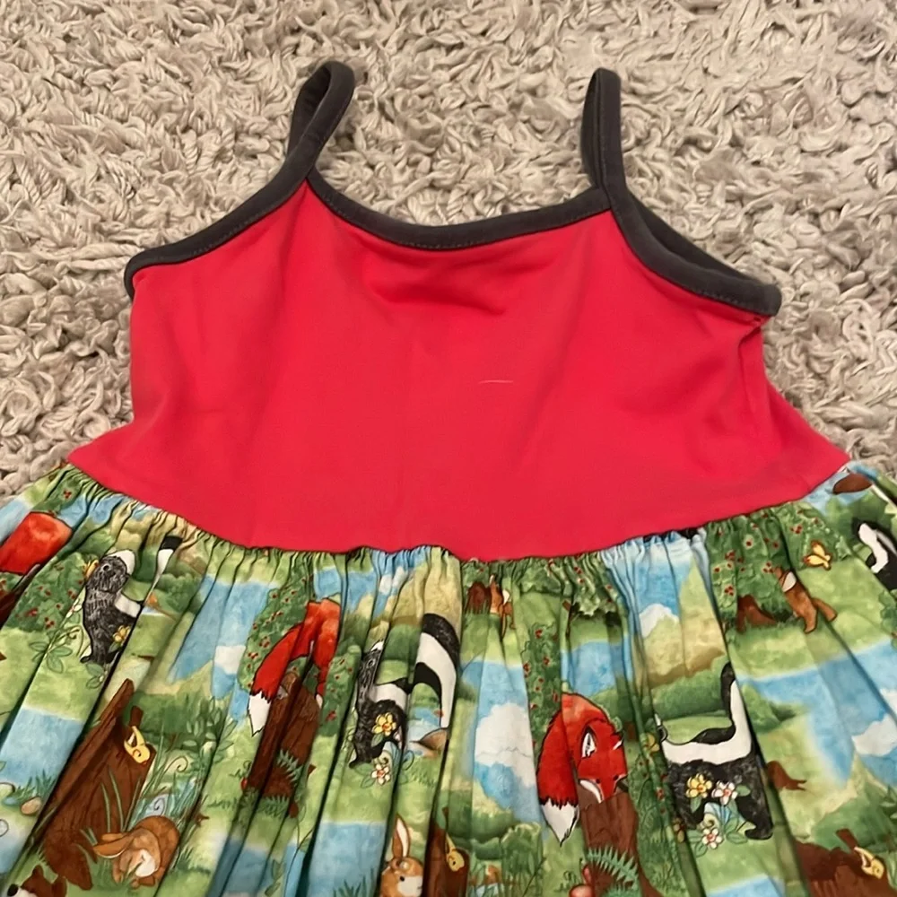 K Pea Forest Friends Dress, Size 6